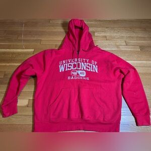 Jansport Wisconsin Badgers Red Hoodie with Zipper